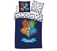 Harry Potter Juego de Cama 100% Algodón, Funda nórdica de 140 x 200 cm + Funda de Almohada de 65 x 65 cm