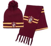 Harry Potter Junior Beanie & Scarf Gryffindor Burgundy