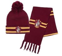 Harry Potter Junior Beanie & Scarf Gryffindor Burgundy