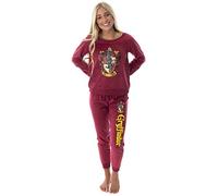 Harry Potter Juniors' Hogwart Castle House Gryffindor Crest Fleece Jogger Pajama Set (LG)