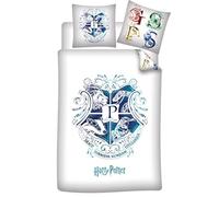 Harry Potter Kids Duvet Cover 140x200 + Pillowcase 63x63 White/Blue