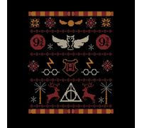 Harry Potter Knit Men's Christmas T-Shirt - Black - M