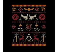 Harry Potter Knit Women's Christmas T-Shirt - Black - S