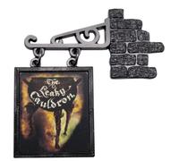 Harry Potter Leaky Cauldron Sign Magnet - Officially Licensed 3D Metal Fridge Magnet, Glow in the Dark Wizarding World Collectible for Fridge, Locker & Magnetic Surfaces, Gift for Harry Potter Fans