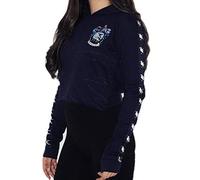 Harry Potter Licensed Ladies/Girls Ravenclaw House Cropped Hoodie Sweatshirt (S) Navy