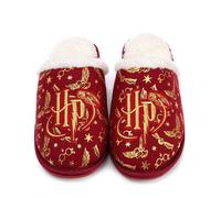 Harry Potter Logo Adult Red Mule Slippers Red