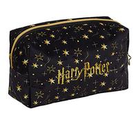 Harry Potter Make Up Bag for Women Girls Pencil Case Double Sided Black Cosmetic Toiletries Bag Travel Accessory Deathly Hallows Gift