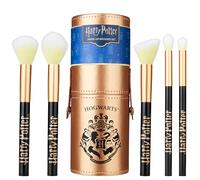 Harry Potter Makeup Brushes Set for Women & Teens, Hogwarts 5 Piece Set & Travel Case Stand, Tweens Contour Eyeshadow Blusher Brush, Gifts for Women