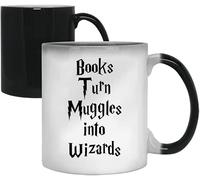 Harry Potter Marauder's Map Color Changing Magic Black Heat Sensitive Coffee Mug with Free Coaster- Perfect Valentines/Easter/Summer/Christmas/Birthday/Anniversary Gift