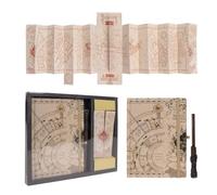 Harry Potter Marauders Map Notebook with Lights + Wand Pen Set Adults Kids Gift Boxed Stationery