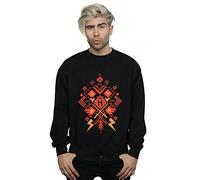 Harry Potter Men's Christmas Fair Isle Sweatshirt XXX-Large Black