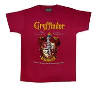 Harry Potter Mens Gryffindor Crest T-Shirt, Burgundy, S-2XL