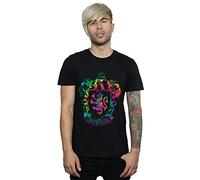 Harry Potter Men's Gryffindor Crest Tie Dye Infill T-Shirt Black Large