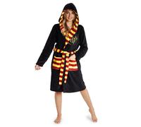 Harry Potter Dressing Gown, Adult Fleece Hooded Dressing Gowns For Women Or Men (S, Black)