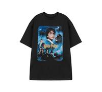 Harry Potter Men's Philosophers Stone Short Sleeved T-Shirt | Black | Officially Licensed Merch | Size: Small Harry Potter Black S