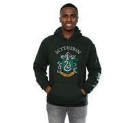 Harry Potter Men's Slytherin Crest Hoodie Forest Green Small