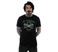 Harry Potter Men's Slytherin Quidditch Emblem T-Shirt Large Black