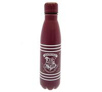 HARRY POTTER Metal Drinks Bottle Hogwarts Crest & Stripes 540ml - Official Merchandise