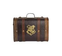 Harry Potter Mini Hogwarts School Trunk, 23cm Decorative Storage Case | Collectible, Handle & Clasp, Crest & Custom Initials, Keepsake Box for Fans & Collectors