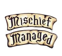 Harry Potter Mischief Managed Embossed Metal Sign - Vintage Harry Potter Wall Art for Bedroom or Movie Room
