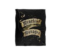 Harry Potter Mischief Managed Officially Licensed Silky Touch Super Soft Throw Blanket 152X127 Cm In White White
