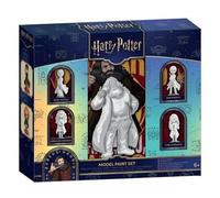 Harry Potter Model Paint Set with 5 Polyresin Figures - Hagrid Harry Hermione Ron Luna - 12 Paints Brush & Hogwarts Display Scene Kids Craft Painting Art Gift Set - for Ages 6+ Boys Girls