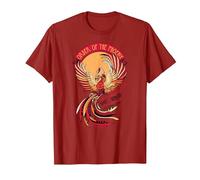 Harry Potter Mosaic Order of The Phoenix T-Shirt, Men, Cranberry Red, Medium