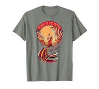 Harry Potter Mosaic Order of The Phoenix T-Shirt, Men, Olive Heather, Medium