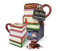 Harry Potter Mug & Hot Chocolate Gift Set - Ceramic Stacked Books Mug with Red Colour Changing Hot Chocolate Drink. Harry Potter Gifts for Stocking Fillers, Christmas Gifts for Kids