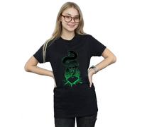 Harry Potter Nagini Silhouette Cotton Boyfriend T-Shirt In Black Black XXXL