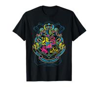 Harry Potter Neon Hogwarts Crest T-Shirt