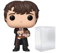 HARRY POTTER - Neville Longbottom with Monster Book Funko Pop! Vinyl Figure (Bundled with Compatible Pop Box Protector Case), Multicolored, 3.75 inches
