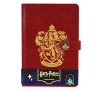 Harry Potter Notebook Journal A5 Official Merchandise, Faux Leather Hardcover Writing Diary with Magnetic Closure, Lined Pages, Ribbon Bookmark, Harry Potter Gifts (Gryffindor)