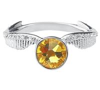Harry Potter Official Golden Snitch Ring with Crystal Elements Medium Size 7 (Ring Size O)- HPSR004-M