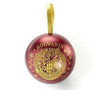 Harry Potter Official Hogwarts Crest Red Bauble with Time Turner Necklace