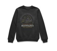 Harry Potter Official I'd Rather Stay At Hogwarts Sweatshirt - Black | Size: Small Harry Potter Black S