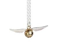 Harry Potter Official Jewelry Sterling Silver Golden Snitch Pendant Necklace