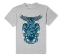 Harry Potter Official Ravenclaw Drawn Crest Unisex T-Shirt In Grey Grey XXL
