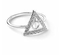 Harry Potter Official Sterling Silver Deathly Hallow Ring Size Large by The Carat Shop