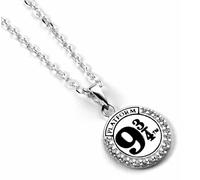 Harry Potter Sterling Silver Platform 9 3/4 Necklace Embellished with Swarovski Crystals