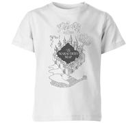 Harry Potter Official The Marauder's Map Kids' T-Shirt - 7-8 Years in White | Size: YM Harry Potter White YM