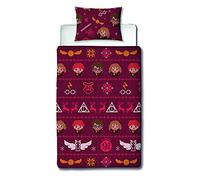 HARRY POTTER OFFICIALLY LICENSED DUVET COVER SET | Charming reversible design on both sides with matching pillowcase (Twin)