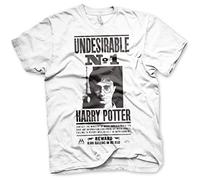 Harry Potter Officially Licensed Wanted Poster Mens T-Shirt (White), Large