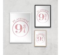 Harry Potter Ombré Platform 9¾ Giclee Art Print - A2 - Wooden Frame