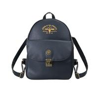 Harry Potter Order of the Phoenix Premium Leather Mini Backpack Bag - Black & Gold, 32 cm Rucksack