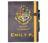 Harry Potter Personalised Notebook, A5 Hogwarts Journal with Name & Pen | Personalised Diary, Ideal Bullet Journal & Note Pad Lovers, Writing Pad, Gifts