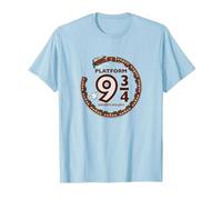 Harry Potter Platform 9 3/4 Hogwart Railways T-Shirt, Men, Baby Blue, Small