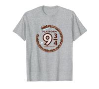 Harry Potter Platform 9 3/4 Hogwart Railways T-Shirt, Men, Heather Grey, 3X-Large