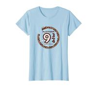 Harry Potter Platform 9 3/4 Hogwart Railways T-Shirt, Women, Baby Blue, Small