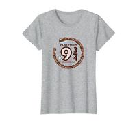 Harry Potter Platform 9 3/4 Hogwart Railways T-Shirt, Women, Heather Grey, X-Small